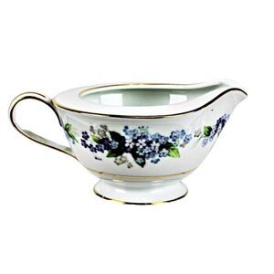 Noritake Creamer Fine China Ramona Purple Flowers Pattern 5023 Gold Trim Vintage